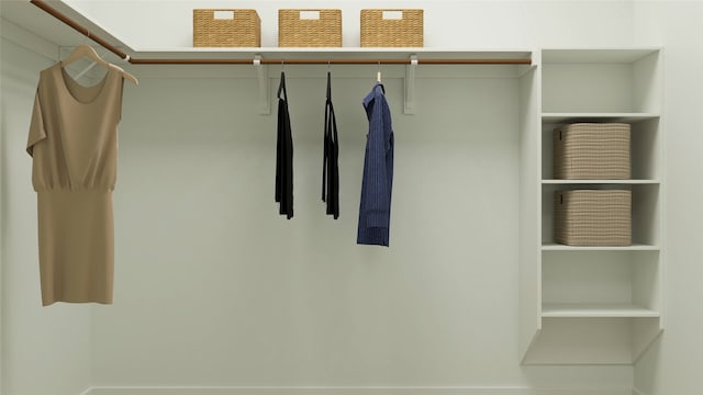 view of walk in closet