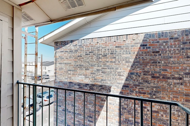 balcony featuring visible vents