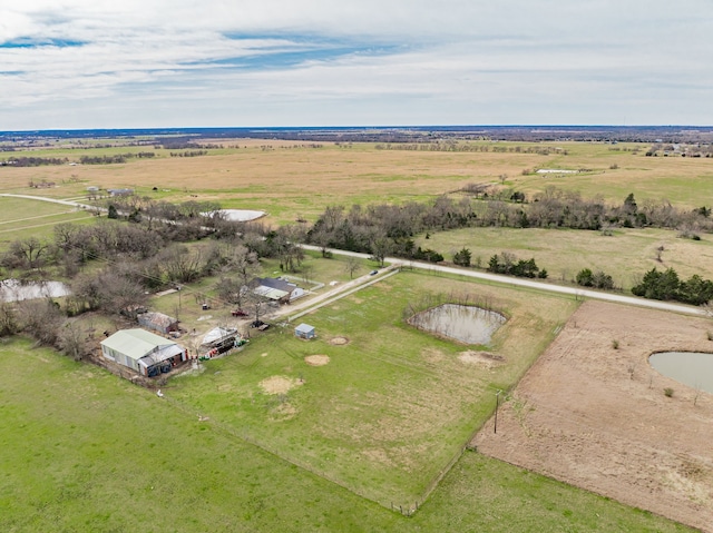 bird's eye view with a rural view