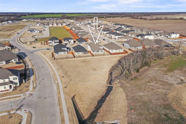 birds eye view of property with a residential view