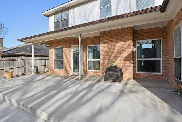 view of patio / terrace with fence