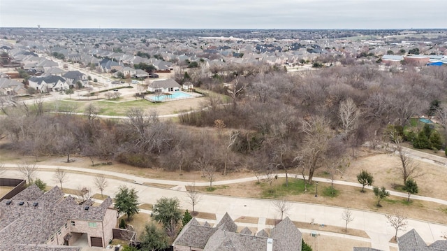 bird's eye view with a residential view