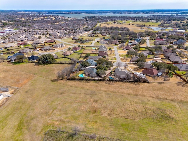 aerial view with a residential view