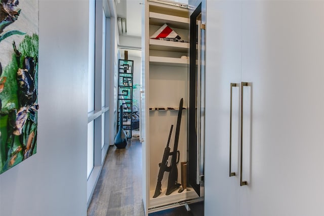 hallway featuring wood finished floors