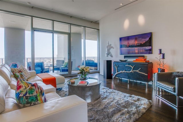 living room featuring wood finished floors