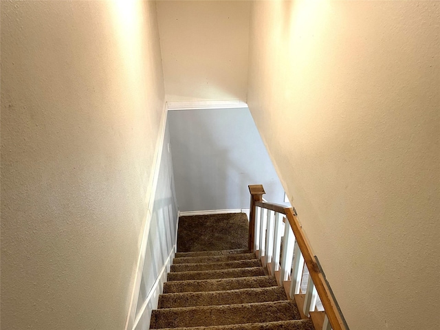 806 Robindale Ln, Fairfield, TX 75840 - stairway featuring carpet and a textured wall