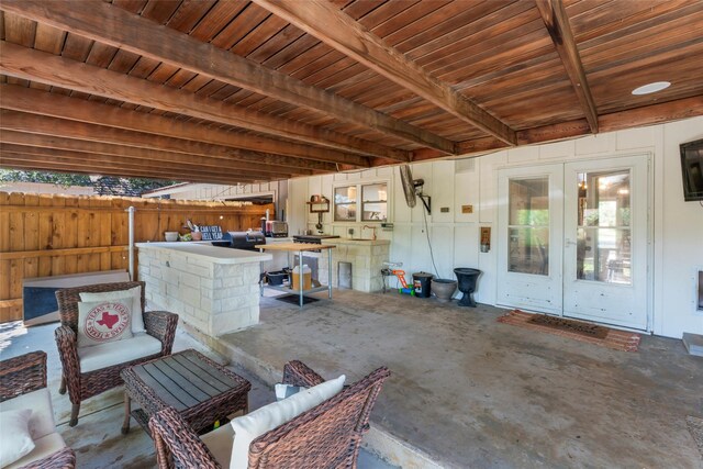 1258 Canterbury Dr, Abilene, TX 79602 - view of patio with an outdoor living space and fence