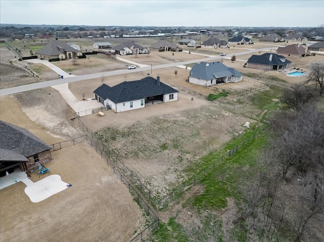 bird's eye view with a residential view