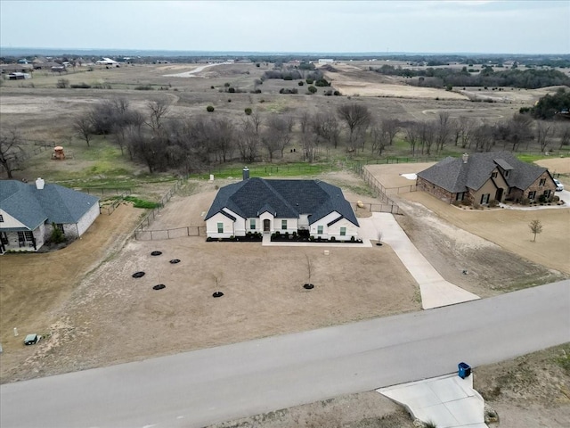 drone / aerial view featuring a rural view