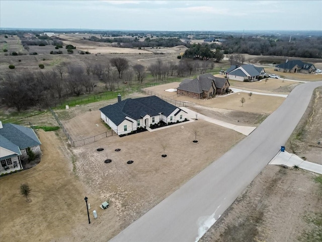 drone / aerial view featuring a rural view