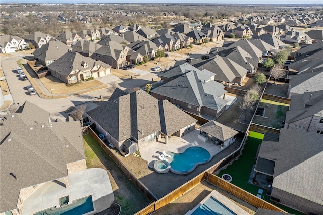 bird's eye view featuring a residential view