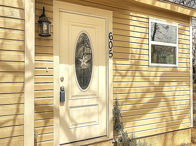 view of doorway to property