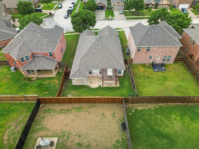 aerial view featuring a residential view