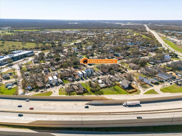 aerial view featuring a residential view