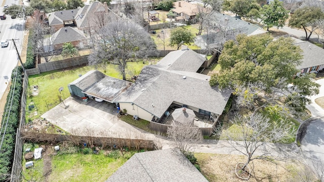 drone / aerial view with a residential view