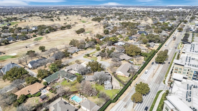 drone / aerial view with a residential view