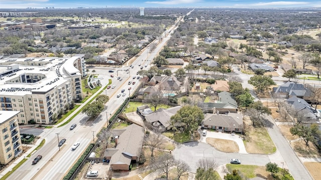 aerial view with a residential view