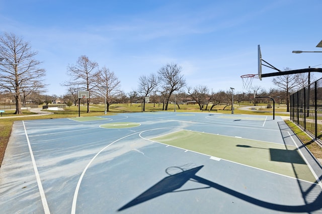 view of basketball court with community basketball court