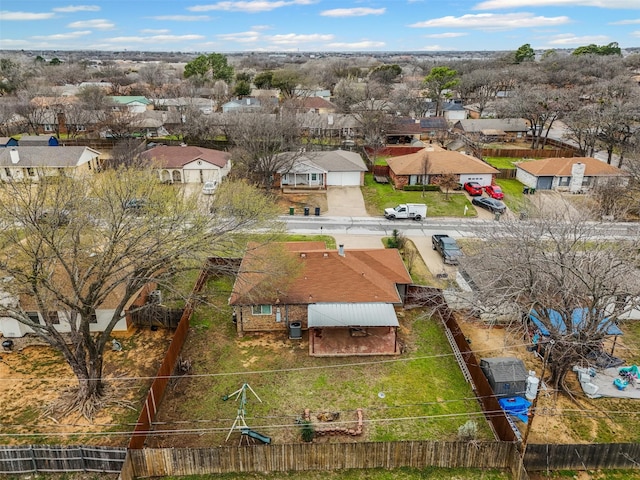 bird's eye view with a residential view