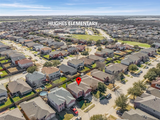 bird's eye view featuring a residential view