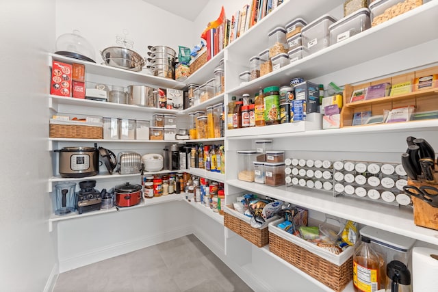 view of pantry