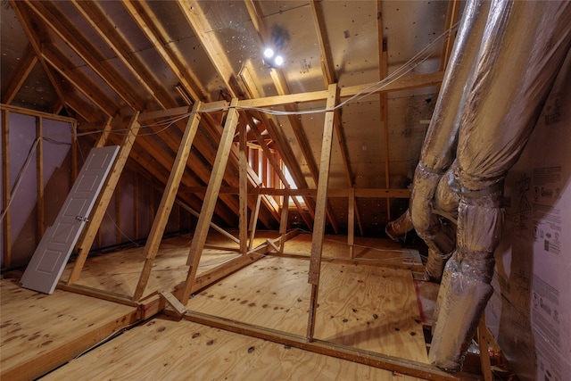 view of attic