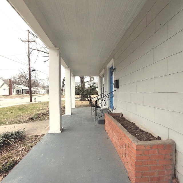 view of patio with covered porch