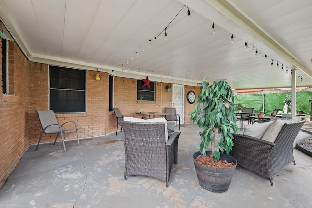 view of patio with outdoor dining space