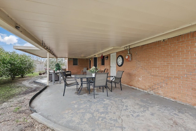 view of patio / terrace featuring outdoor dining area