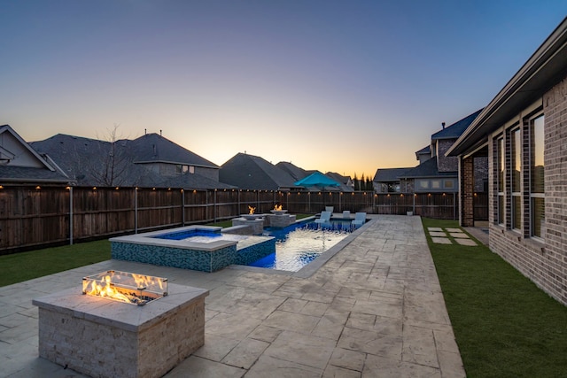 2713 Maverick Way, Celina, TX 75009 - view of pool with an outdoor fire pit and a patio
