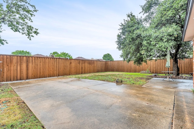 view of patio / terrace with a fenced backyard