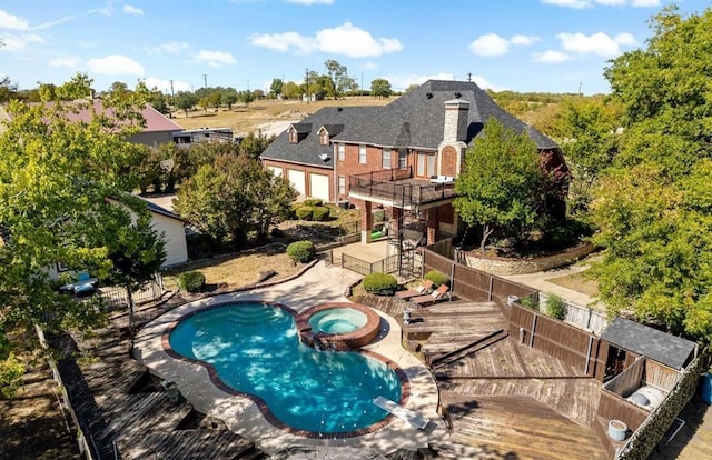 12900 Fm 121, Van Alstyne, TX 75495 - view of swimming pool with a pool with connected hot tub