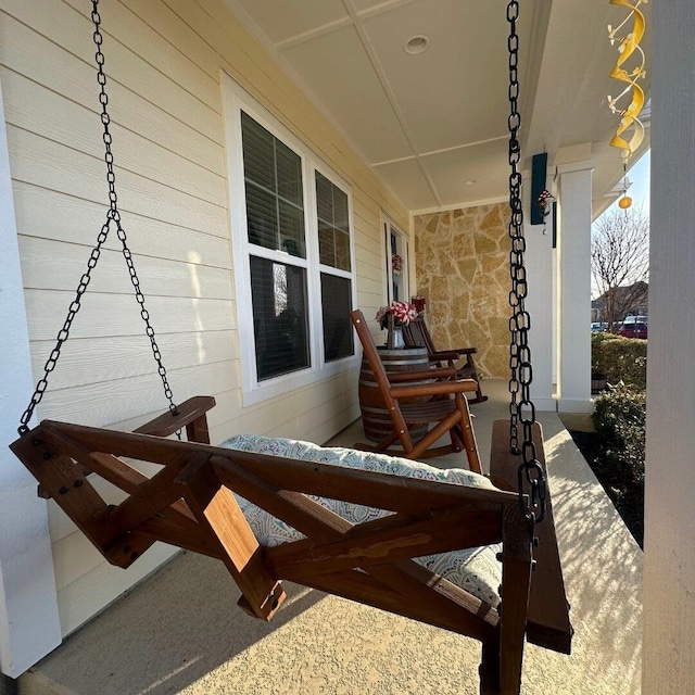 view of patio / terrace featuring covered porch