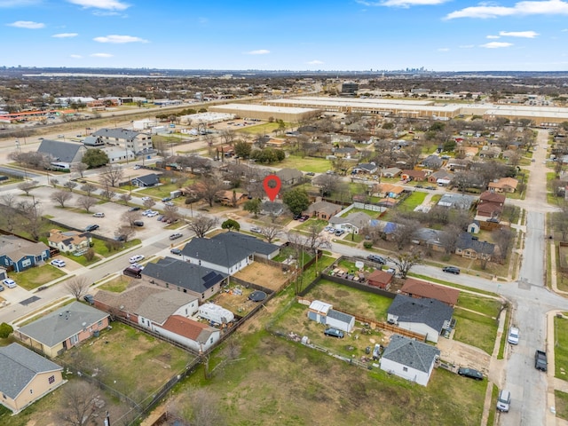 bird's eye view featuring a residential view