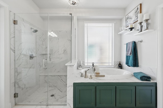 1608 Nighthawk Ln, Mansfield, TX 76063 - full bathroom with a marble finish shower and a sink