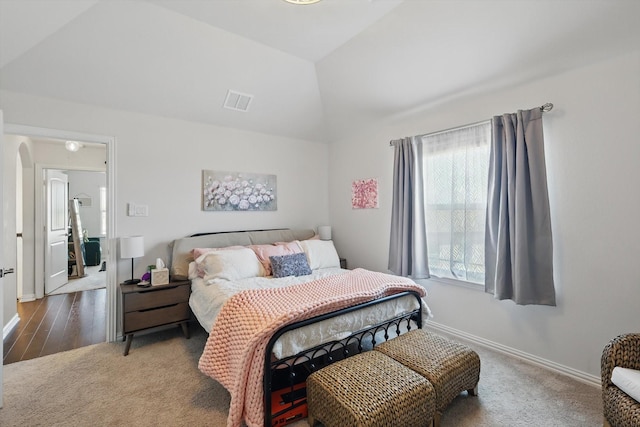 1608 Nighthawk Ln, Mansfield, TX 76063 - bedroom featuring vaulted ceiling, baseboards, and carpet floors