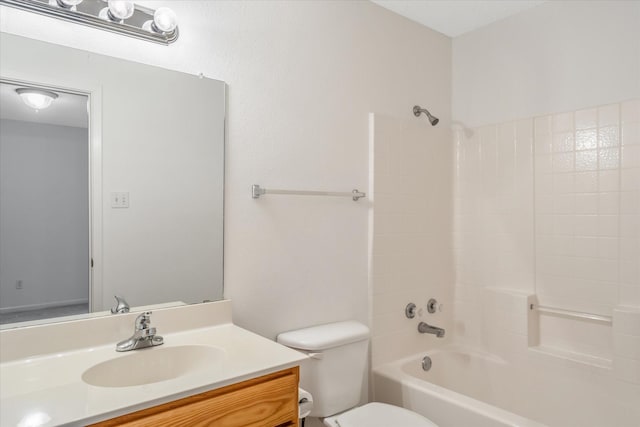2682 Holly Trl E, Holly Lake Ranch, TX 75765 - bathroom with vanity, toilet, and shower / bath combination