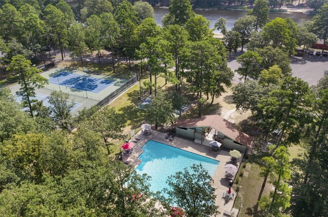 2682 Holly Trl E, Holly Lake Ranch, TX 75765 - aerial view of a pool area