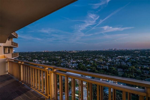 balcony with a city view