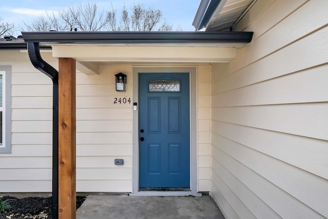 view of doorway to property