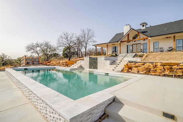 pool with stairs