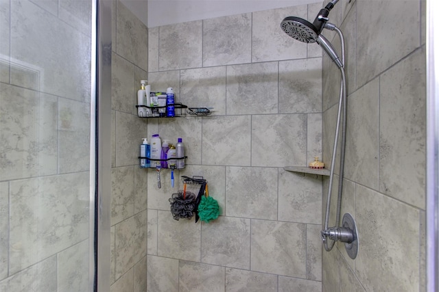 room details with tiled shower