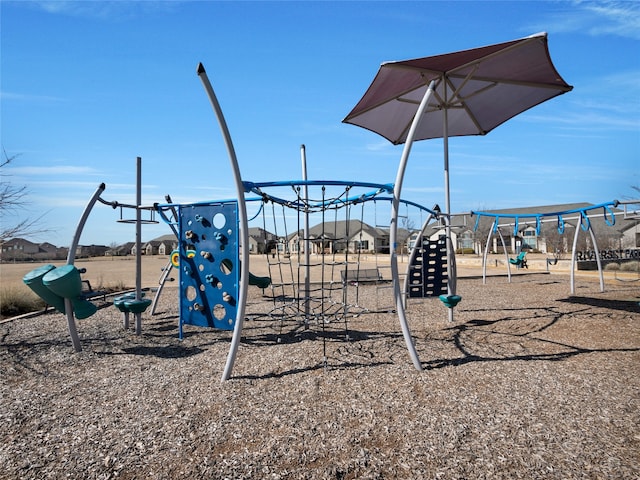 view of community jungle gym