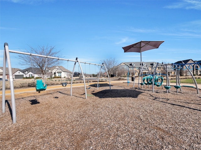 community playground with a residential view