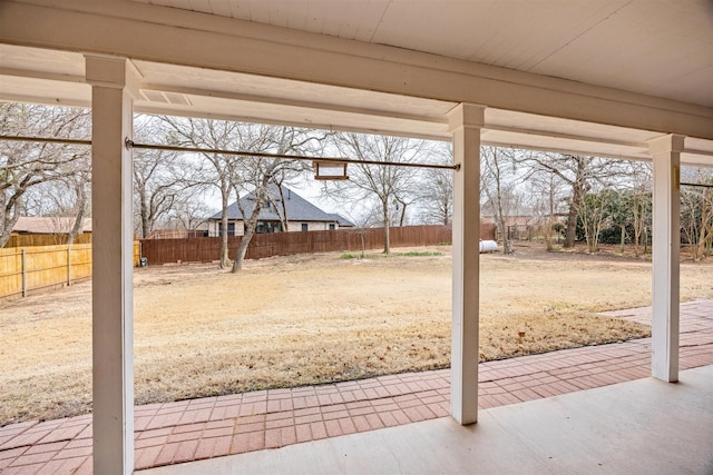 exterior space featuring fence