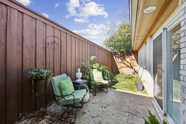 view of patio / terrace with a fenced backyard