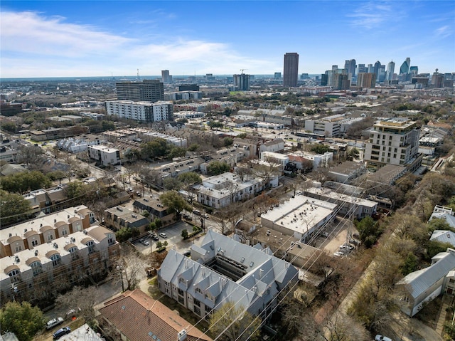 aerial view featuring a view of city