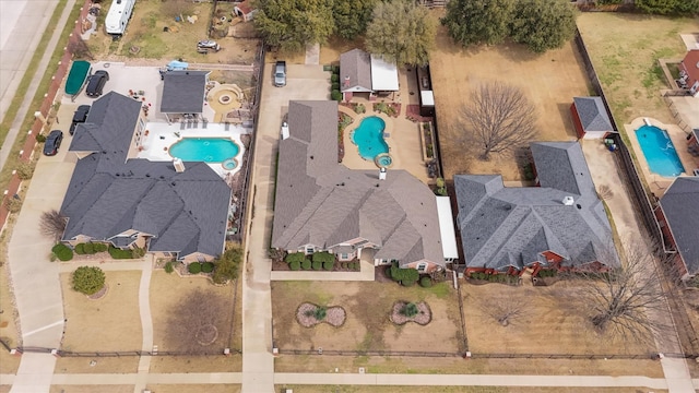 bird's eye view with a residential view