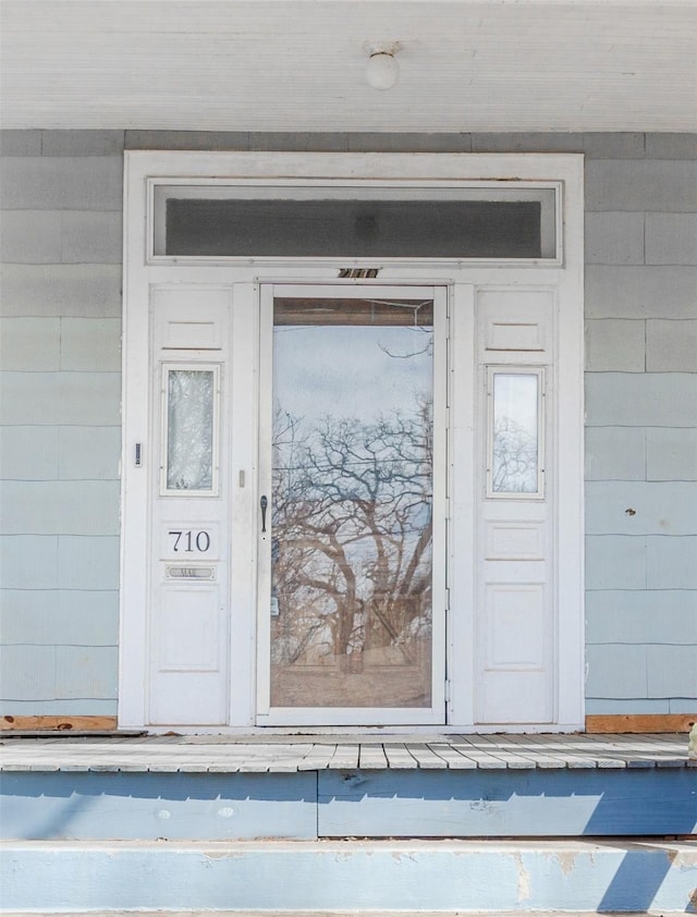 view of doorway to property