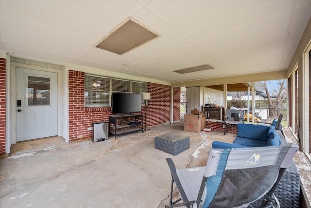 view of patio with fence